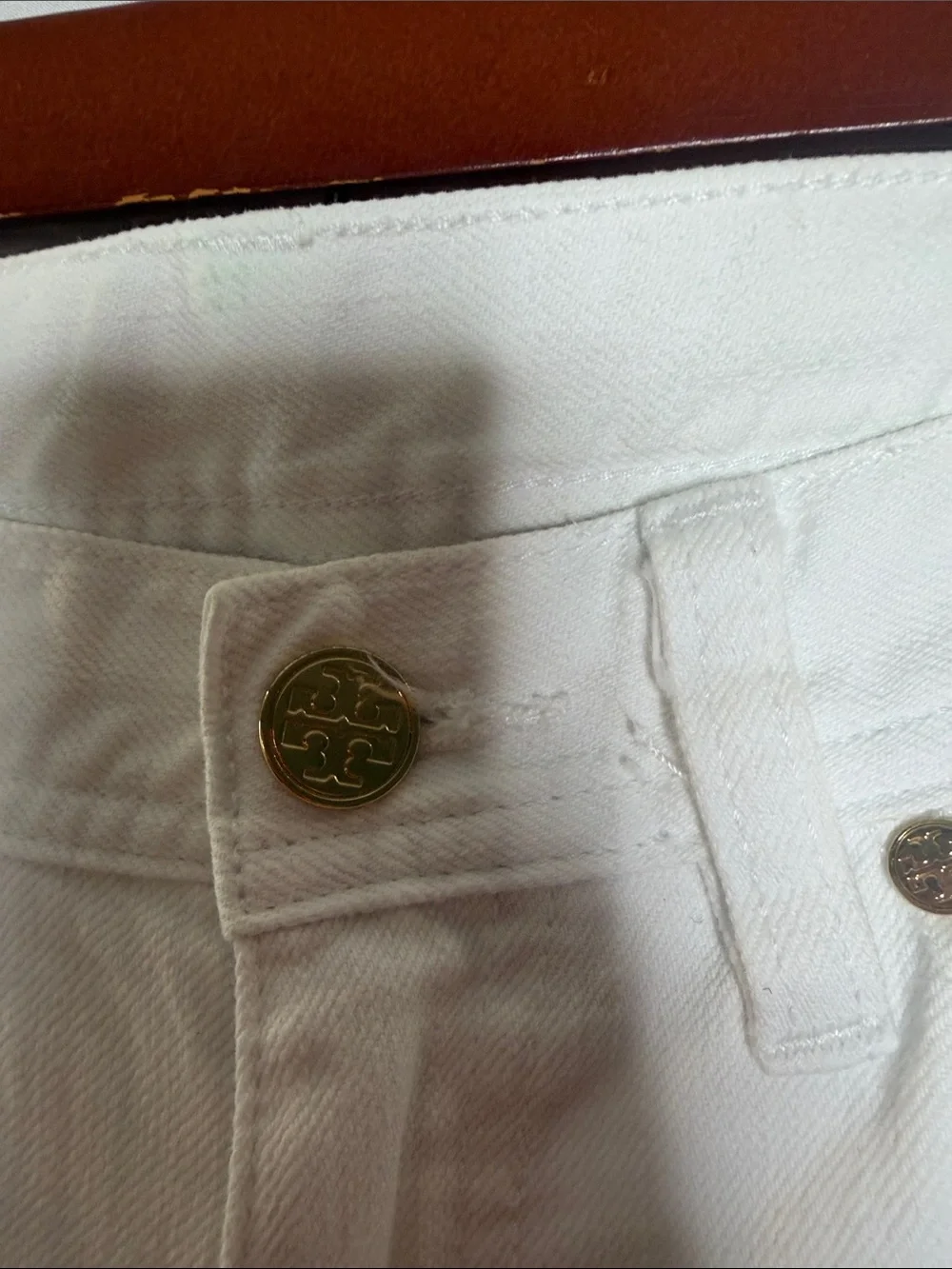 Tory Burch White Distressed Bootcut Jeans Size 27 Excellent Condition